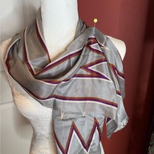 Elegant Calvin Klein silk scarf Gray and Purple Women's Scarf